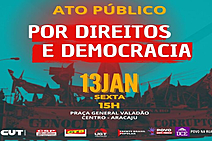 UGT/SE convoca população para ato nesta sexta-feira em defesa da democracia