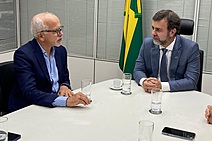 Em Brasília, Edvaldo Nogueira se reúne com presidente da Embratur, Marcelo Freixo