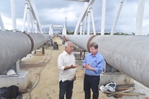 Jackson visita obras de recomposição da Adutora do São Francisco