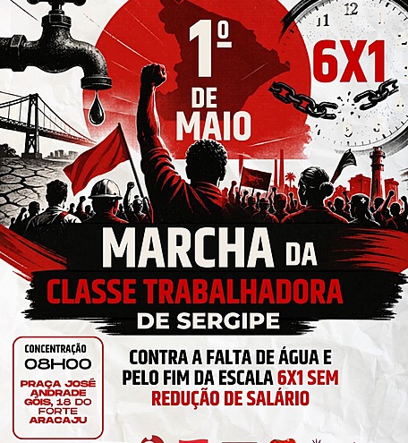 CUT coloca escala 6x1 e insatisfações com a Iguá como peças centrais da mobilização do 1º de maio
